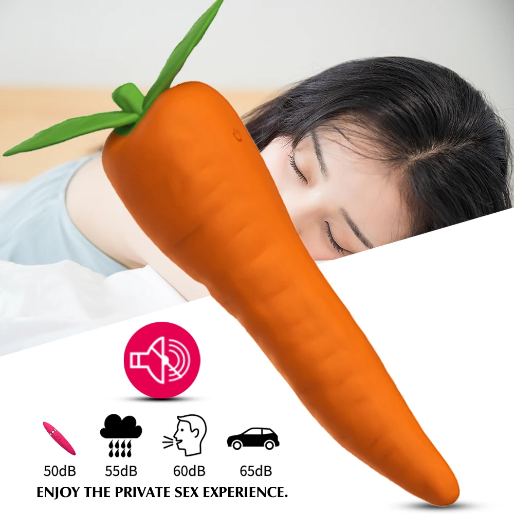 Carrot G Spot Vibrator - Nipple Clit Stimulator Female Sex Toys