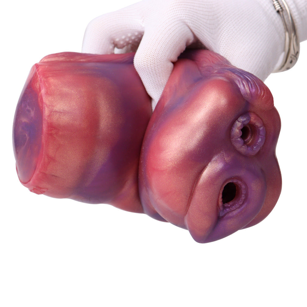 Fantasy Monster Pocket Pussy Male Masturbator - Double Hole Penis Masturbation Silicone Stroker