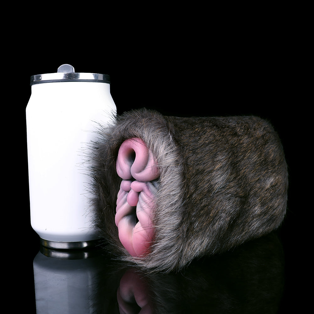 Domlust Rhino Pocket Pussy — Furry Silicone Vibrating Masturbator for Men