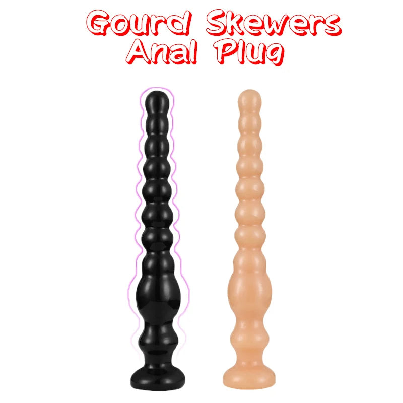 Long Anal Beads Butt Plug - Exotic Suction Cup Dildos Vaginal Masturbation Anal Sex Toys