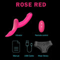 Remote Control Vibrating Strapon Dildo - Strap On Strapless Sex Toy for Women Masturbation