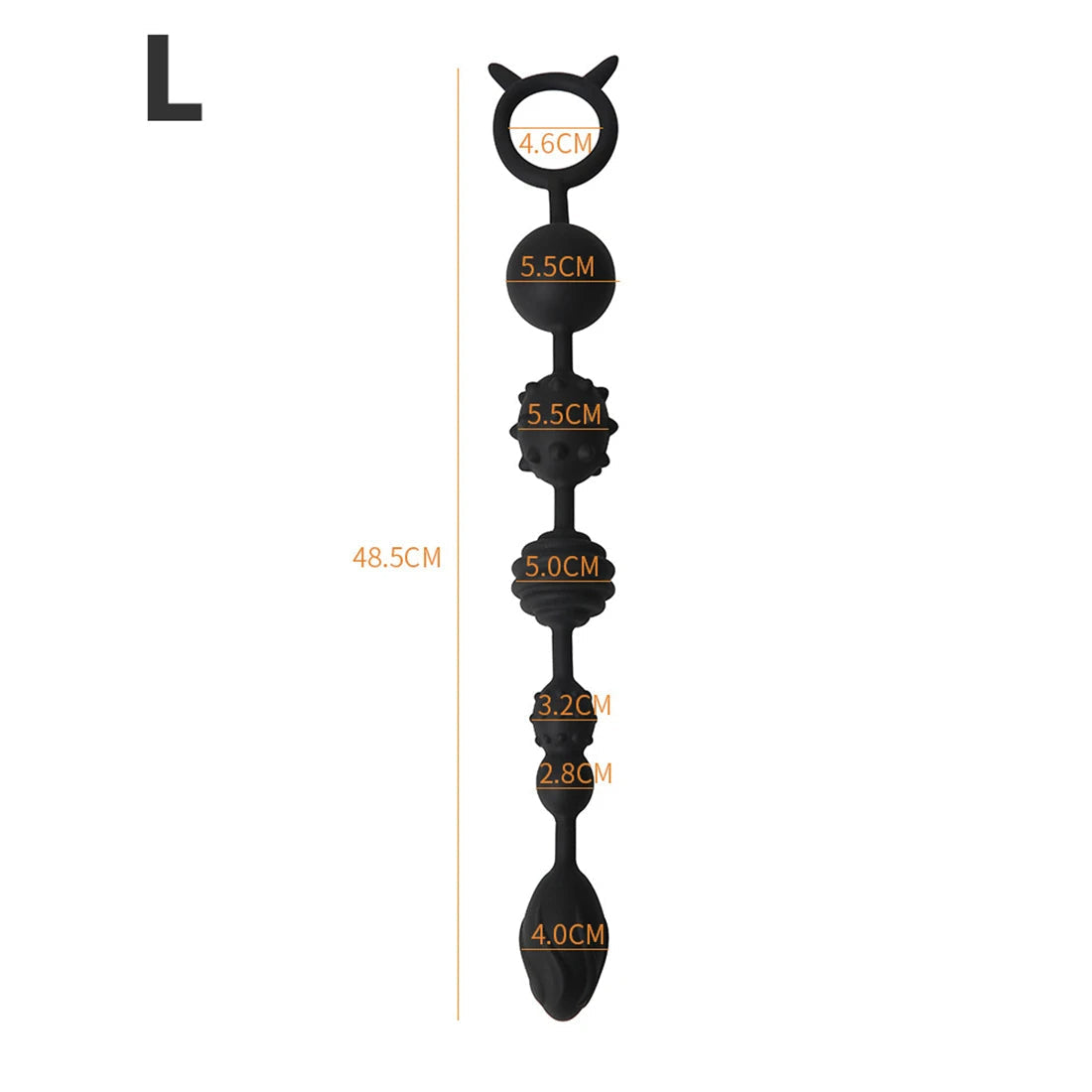 Big Anal Beads Butt Plug - Soft Silicone Knotted Dildo Anal Expansion Dilator Sex Toys