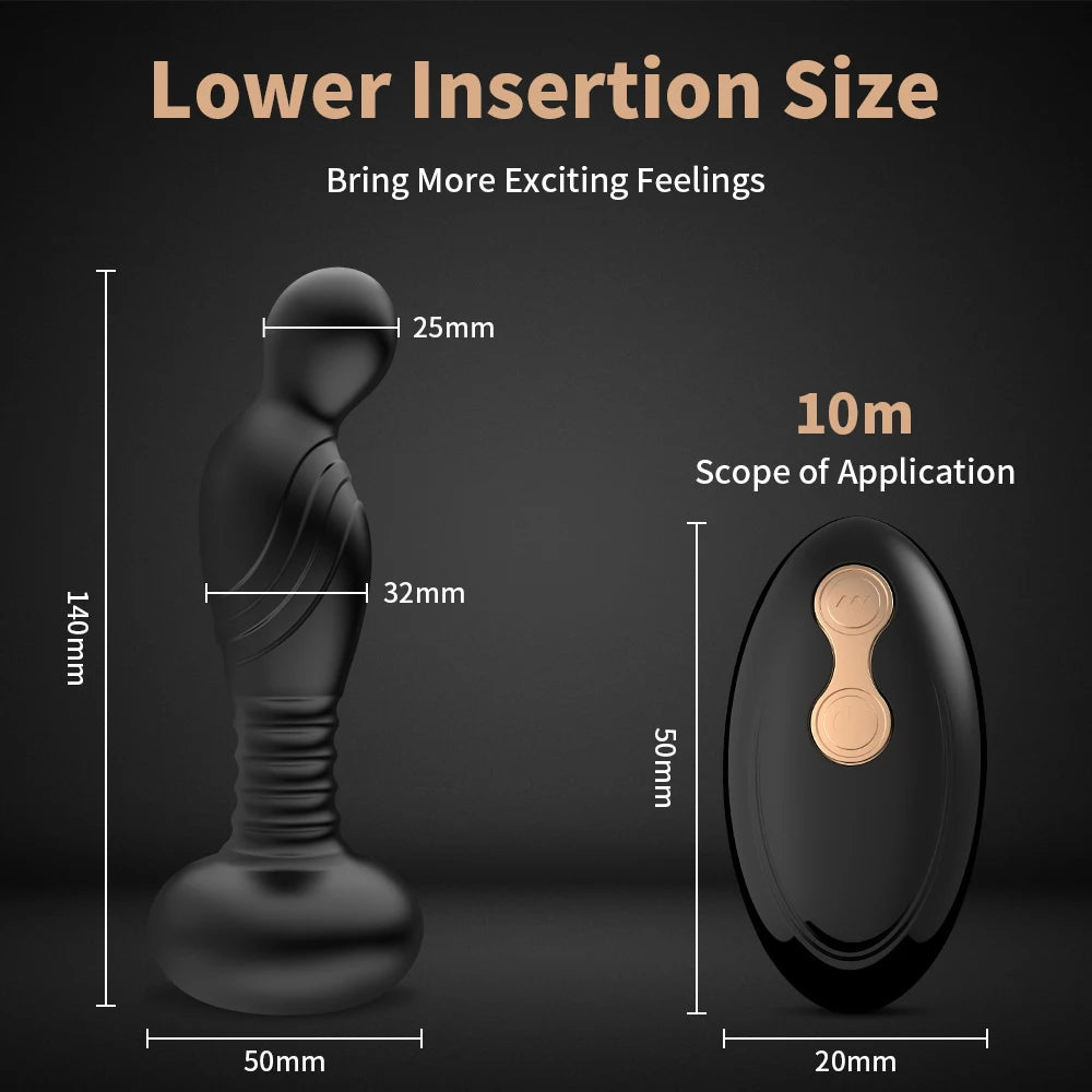 Remote Control Finger Prostate Massager - Clamp Vibrating Anal Plug Sex Toys for Men Women