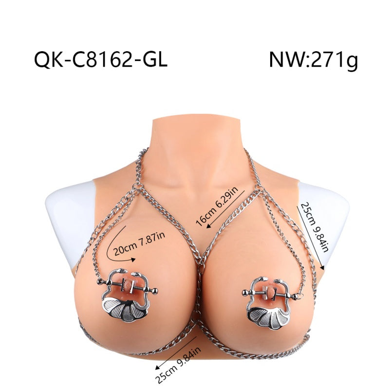Strap-On Metal Nipple Clamps Bettie Bondage- Ideal for Couples Sexual Tease BDSM Toys