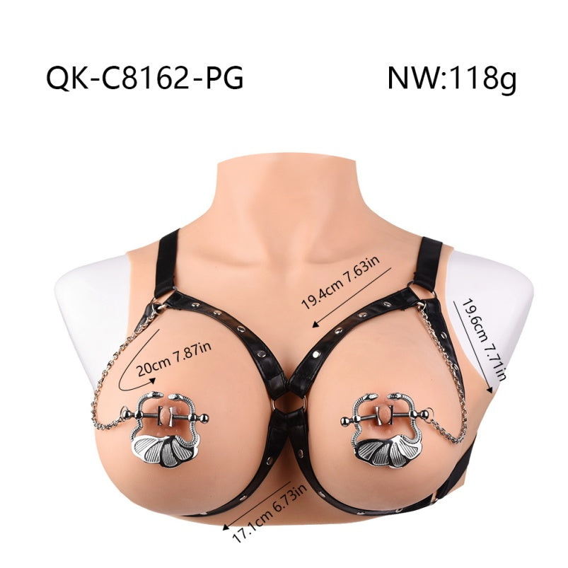 Strap-On Metal Nipple Clamps Bettie Bondage- Ideal for Couples Sexual Tease BDSM Toys