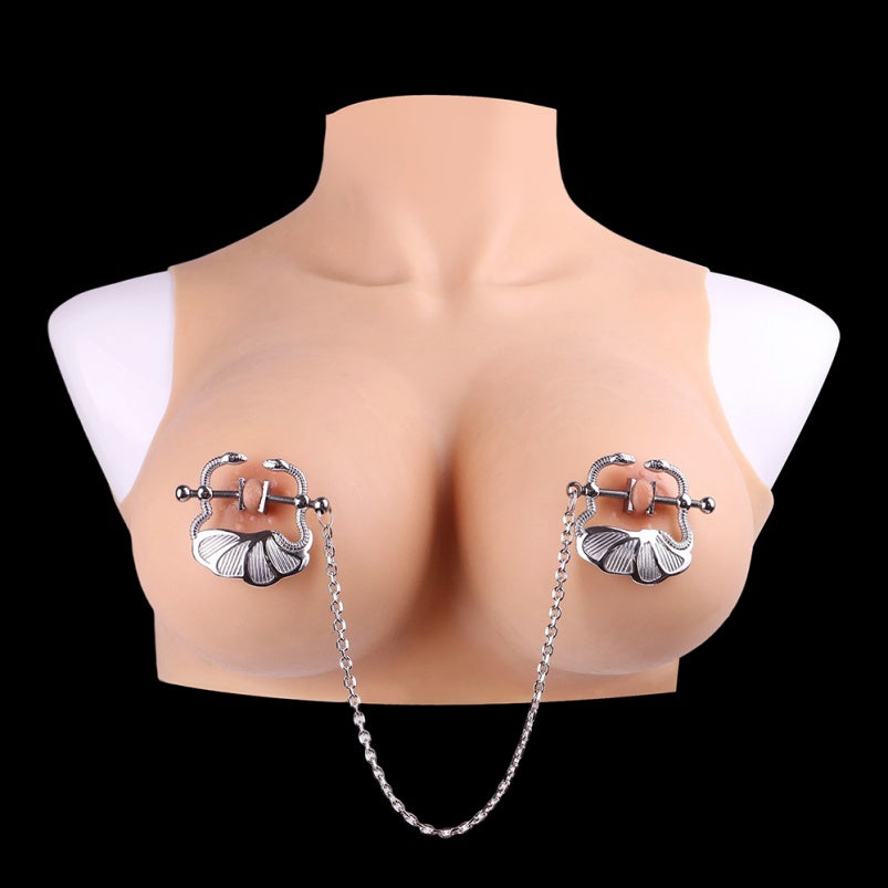 Strap-On Metal Nipple Clamps Bettie Bondage- Ideal for Couples Sexual Tease BDSM Toys