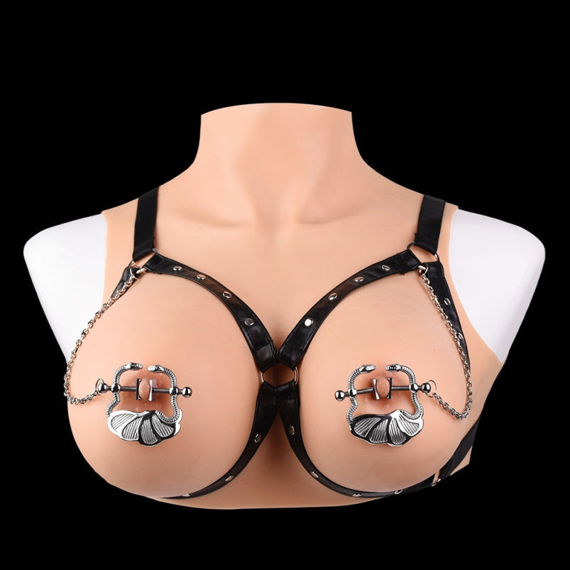 Strap-On Metal Nipple Clamps Bettie Bondage- Ideal for Couples Sexual Tease BDSM Toys