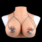 Strap-On Metal Nipple Clamps Bettie Bondage- Ideal for Couples Sexual Tease BDSM Toys