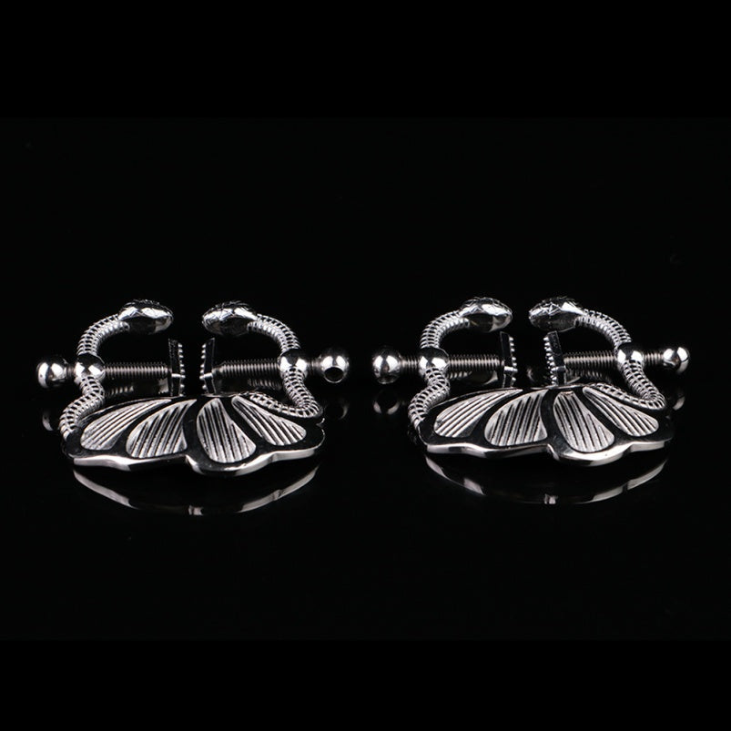 Strap-On Metal Nipple Clamps Bettie Bondage- Ideal for Couples Sexual Tease BDSM Toys