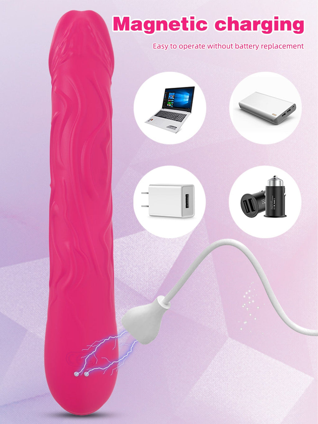 Classic Vibrator Female Sex Toys - G Spot Realistic Vibrating Dildo for Woman