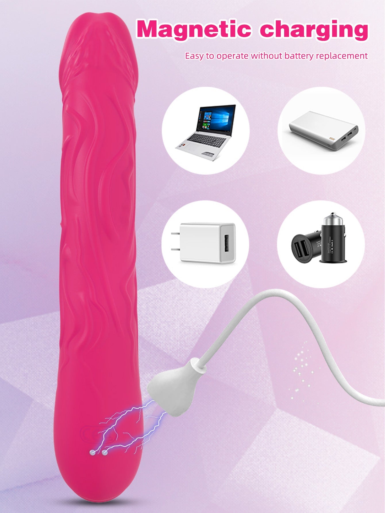 Classic Vibrator Female Sex Toys - G Spot Realistic Vibrating Dildo for Woman