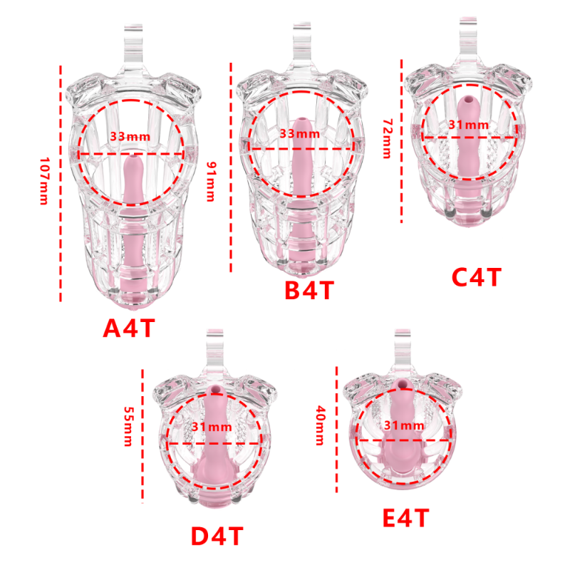 Honeycomb Obedient Chastity Cage – Lightweight Resin, 5 Ring Sizes & Built-in Lock