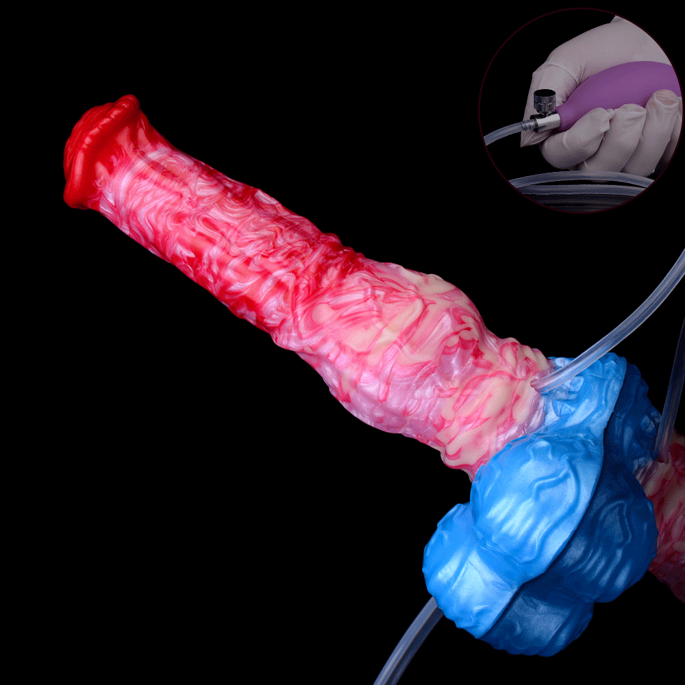 Inflatable Squirting Horse Dildo - Fantasy Monsterdildo Anal Sex Toys for Women Masturbation