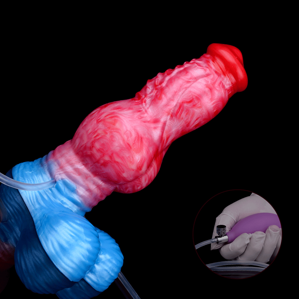Inflatable Fantasy Dildo with Hand Pump & Bulb Syringe