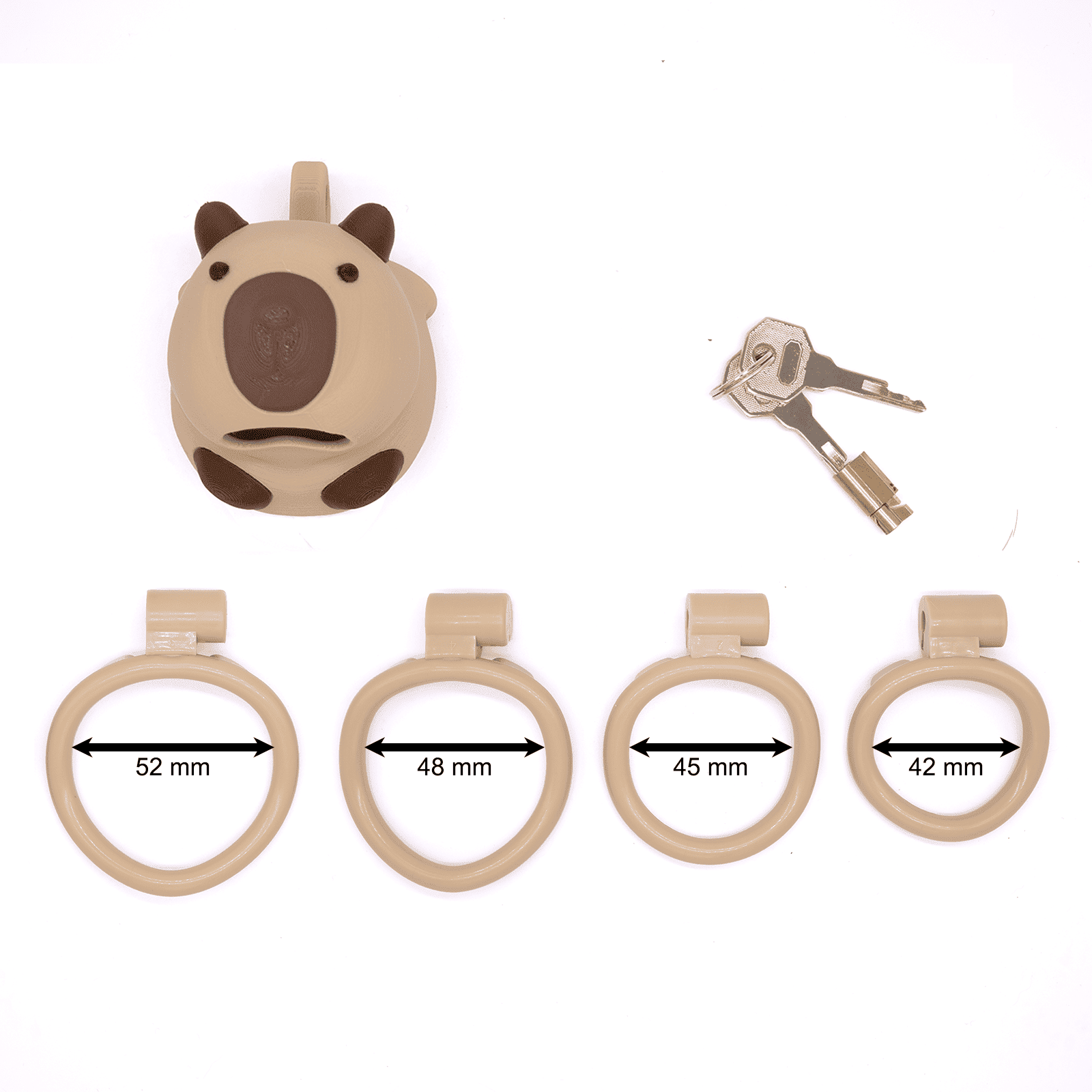 Capybara Chastity Cage 🐹 Secure & Comfortable Resin Chastity Lock for Men