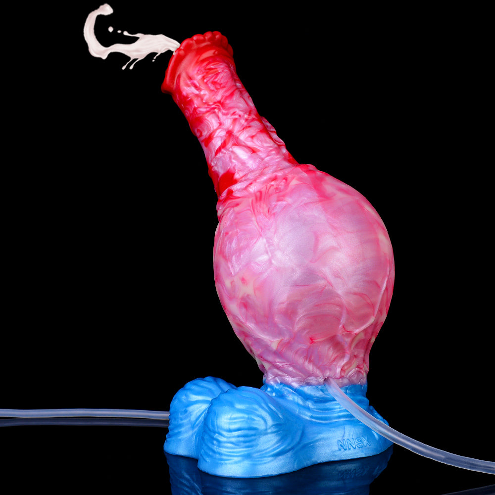 Inflatable Monsterdildo Ejaculating Dildo Butt Plug - Sillicone Horse Dick Vaginal Masturbator