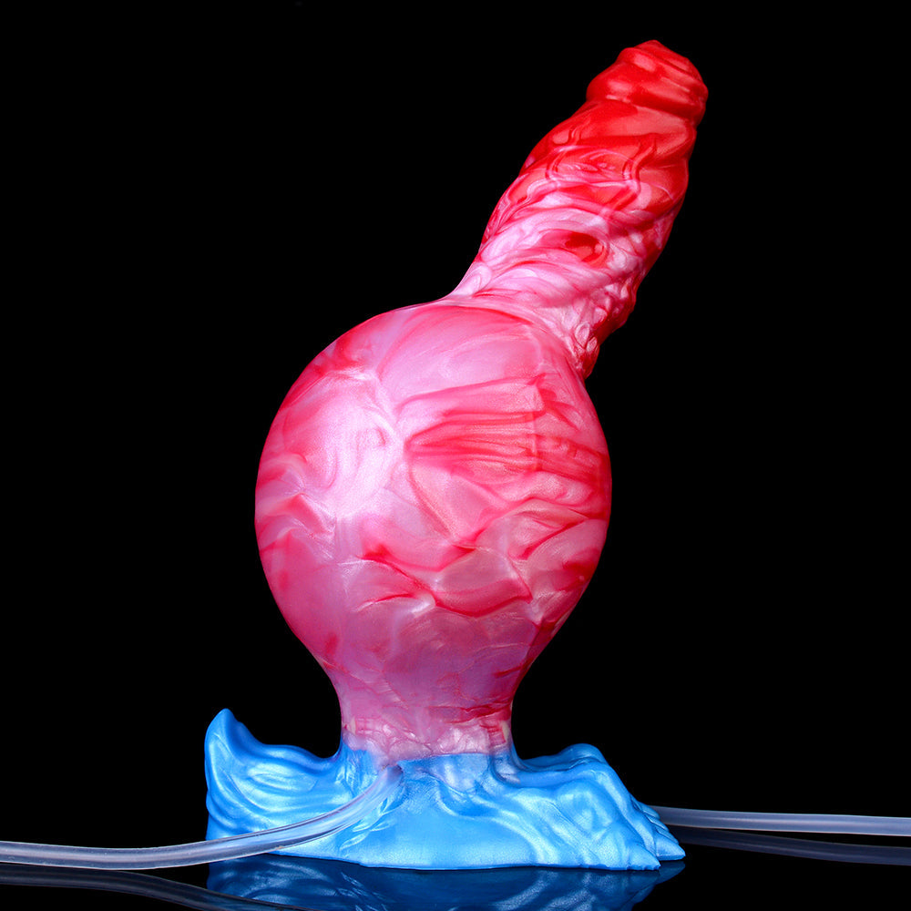 Squirting Inflatable Monster Dildo - Big Knotted Anal Prostate Milking Sex Toys for Women