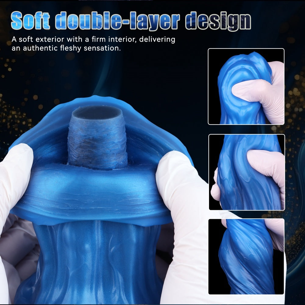 Tri-Wolf Monster Knot Dildo | Dual-Layer Silicone | Domlust Fetish
