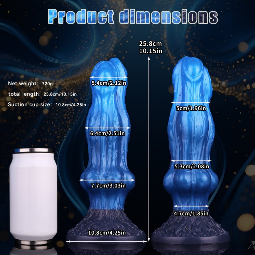 Tri-Wolf Monster Knot Dildo | Dual-Layer Silicone | Domlust Fetish