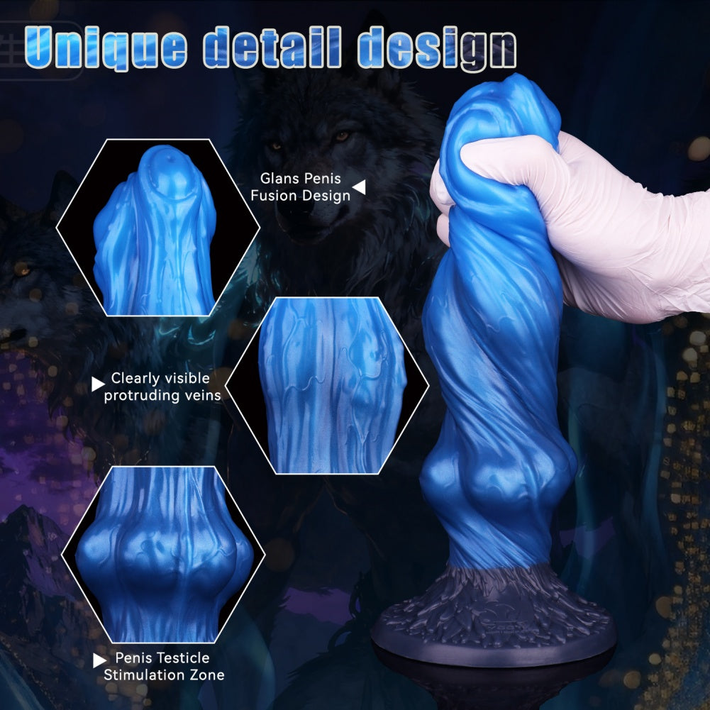 Tri-Wolf Monster Knot Dildo | Dual-Layer Silicone | Domlust Fetish