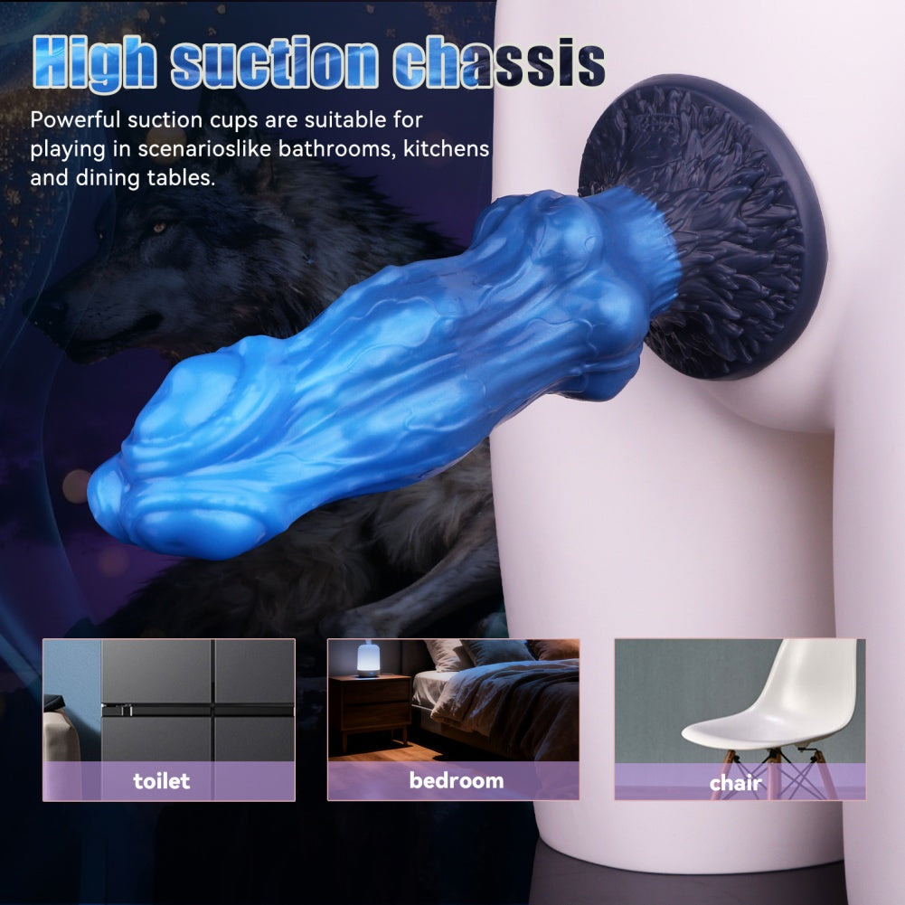 Tri-Wolf Monster Knot Dildo | Dual-Layer Silicone | Domlust Fetish