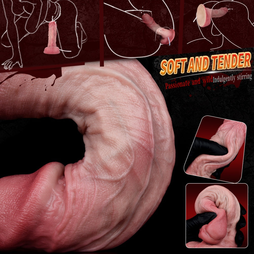 Domlust Squirting Realistic Dildo – Dual Density Silicone | G-Spot Ejaculating Suction Cup Toy