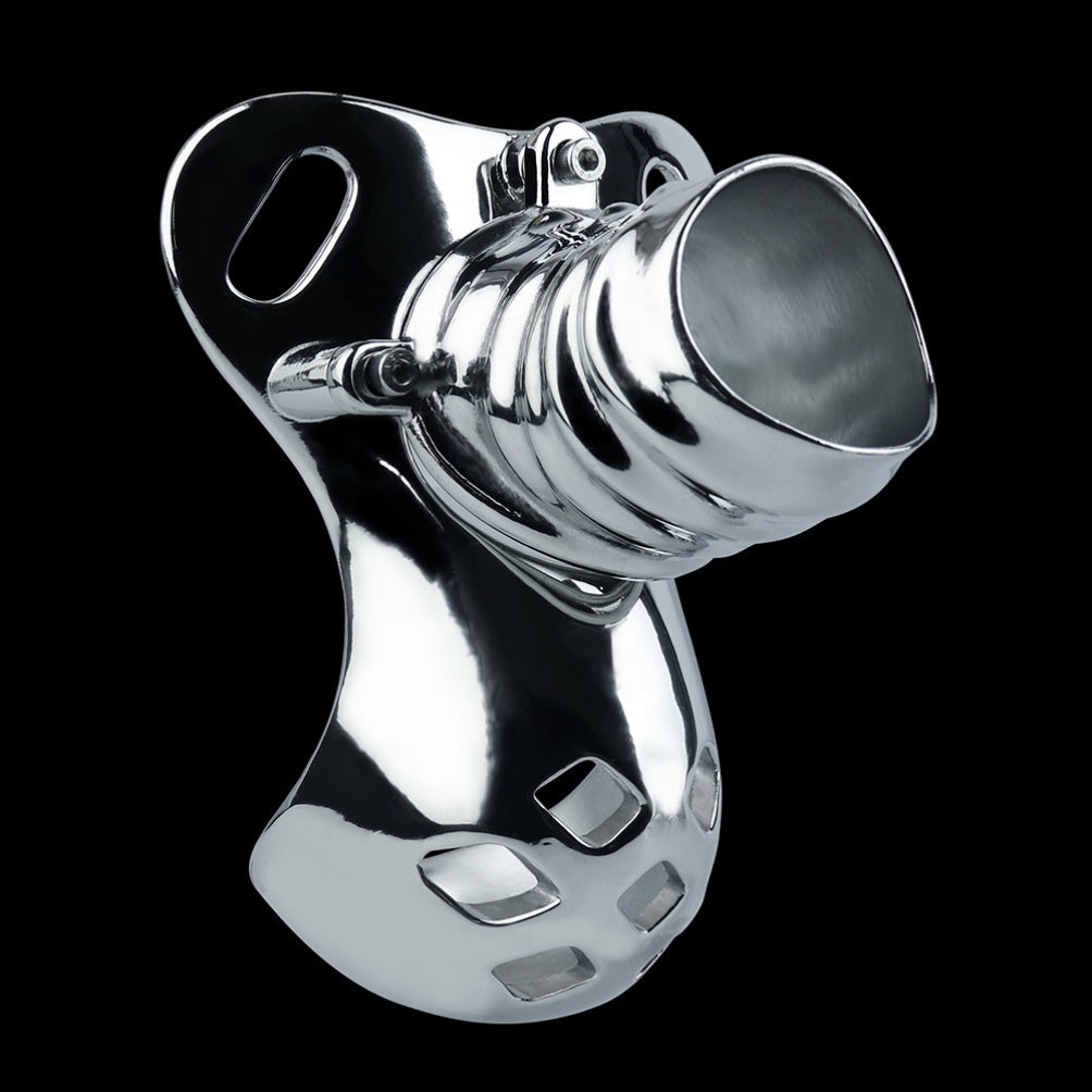 Metal Bondage Strap-On Sheath Underwear - Erectile Support BDSM Toy for Men