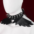 Bettie Bondage Black Leather Spiked Collar - Submissive Couple Strapon BDSM Toys