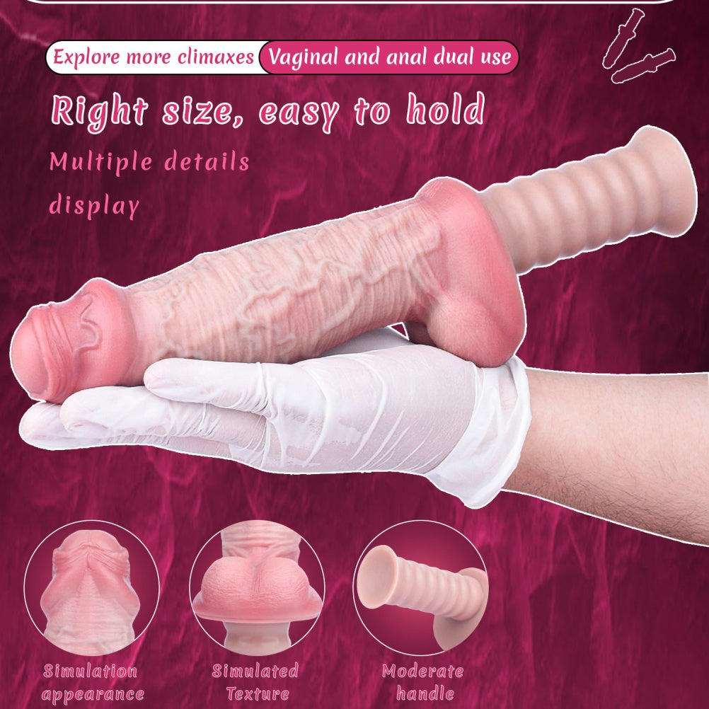 Domlust 7.55" Realistic Dildo – Dual-Density Silicone Life-Size Replica with Suction Base