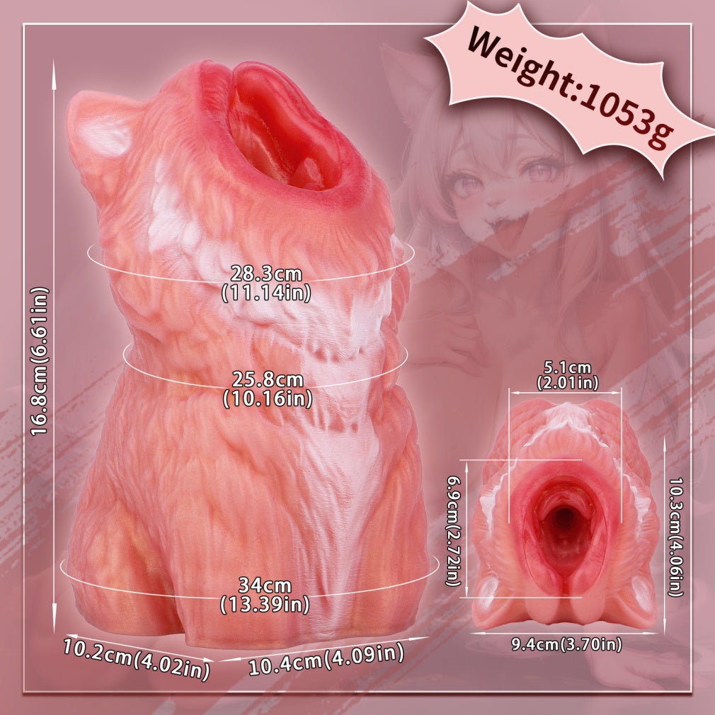 Alien Wolf Silicone Fantasy Torso Sex Doll - Unique Pussy Stimulation & Male Sex Toys