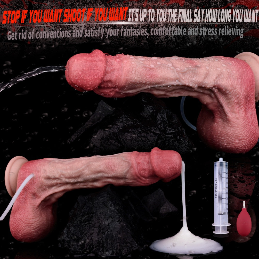 10-Inch Bareskin Squirting Dildo – Dual-Density Flesh Silicone, NobleSculpt | Domlust