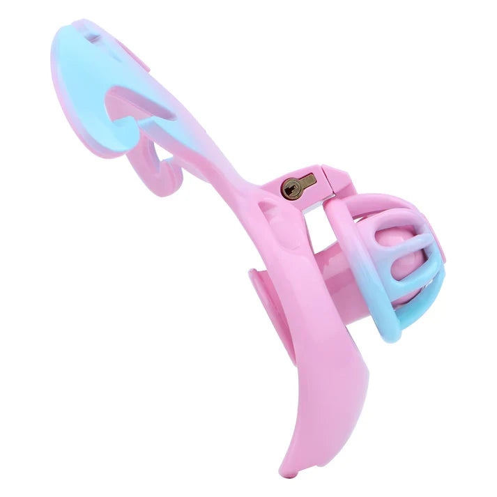 Succubus Heart Chastity Cage – ABS Male Chastity Device with Plate | Short & Long Cage | 3 Ring Sizes | Optional Three-Way Belt