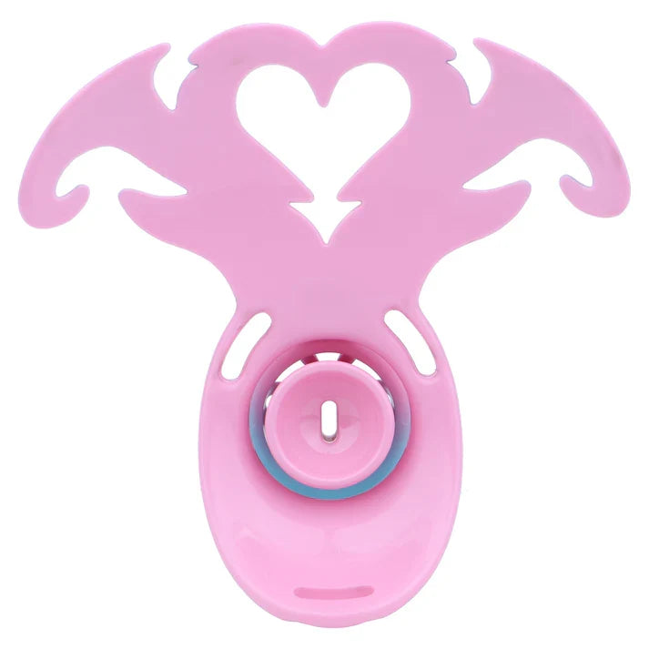 Succubus Heart Chastity Cage – ABS Male Chastity Device with Plate | Short & Long Cage | 3 Ring Sizes | Optional Three-Way Belt