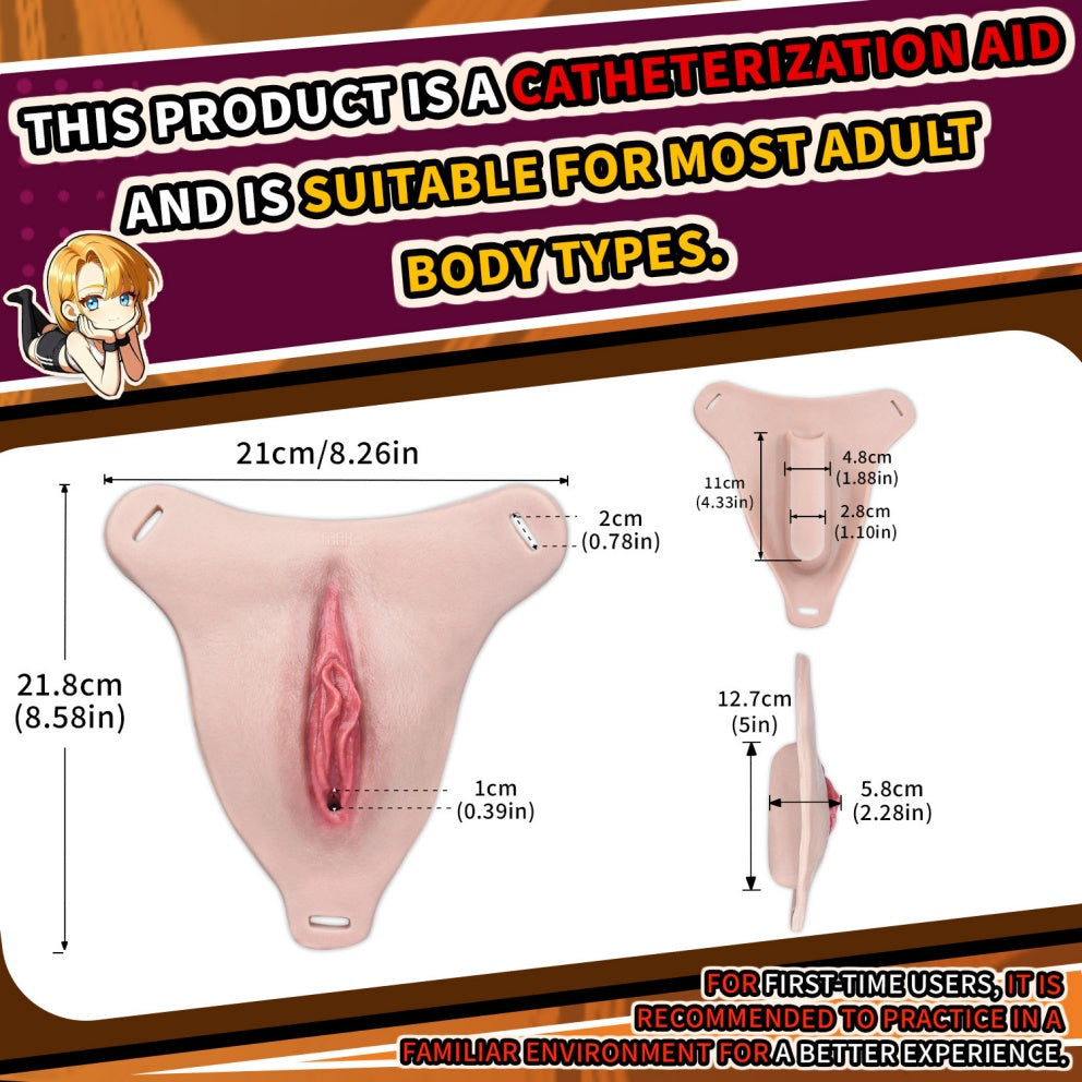 Realistic Silicone Fake Vagina Pussy Pants for Crossdressing | Platinum-Cured Wearable Artificial Vagina with Strap-On Harness