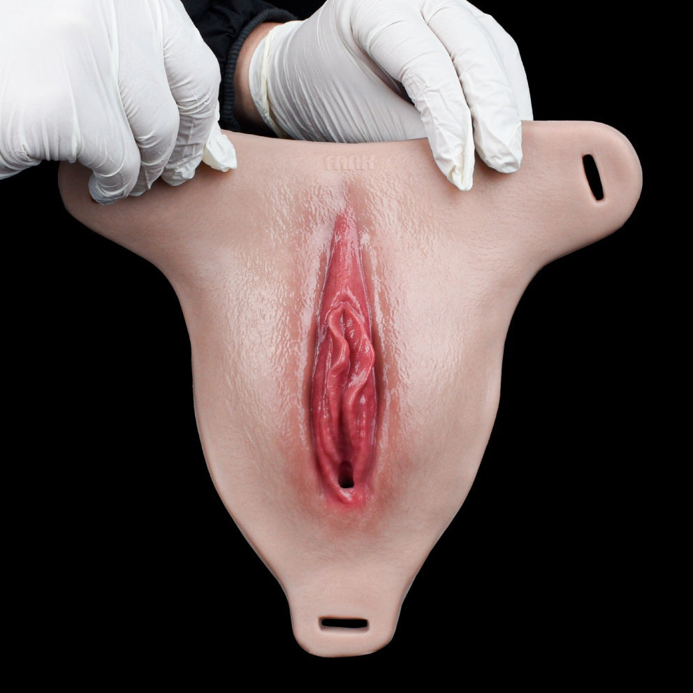 Realistic Silicone Fake Vagina Pussy Pants for Crossdressing | Platinum-Cured Wearable Artificial Vagina with Strap-On Harness