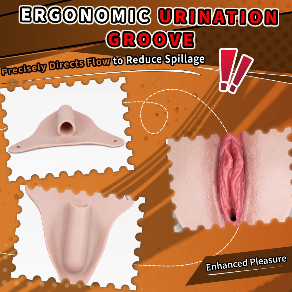 Realistic Silicone Fake Vagina Pussy Pants for Crossdressing | Platinum-Cured Wearable Artificial Vagina with Strap-On Harness