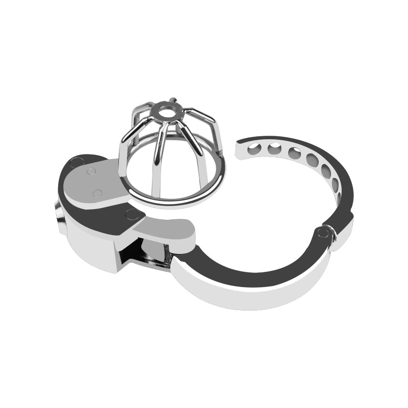 Stainless Steel Chastity Device for Men | Cock Cage with 6-Level Adjustable Fit (32–50mm)