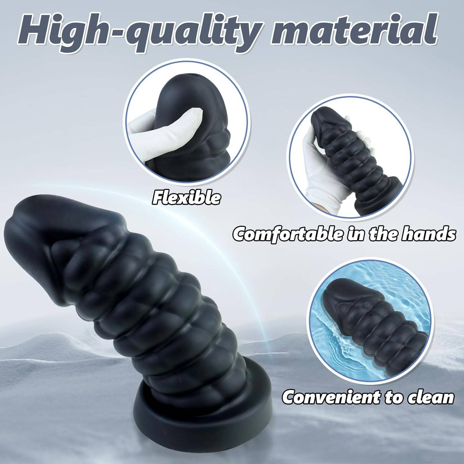 10 Inch Big Black Anal Dilation Dildo - Tarisss Sex Toy Store