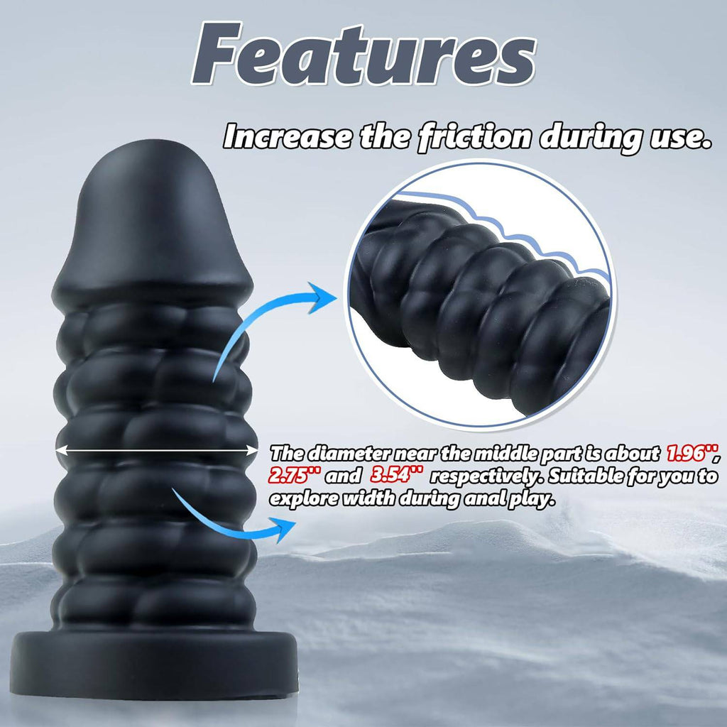 10 Inch Big Black Anal Dilation Dildo - Tarisss Sex Toy Store