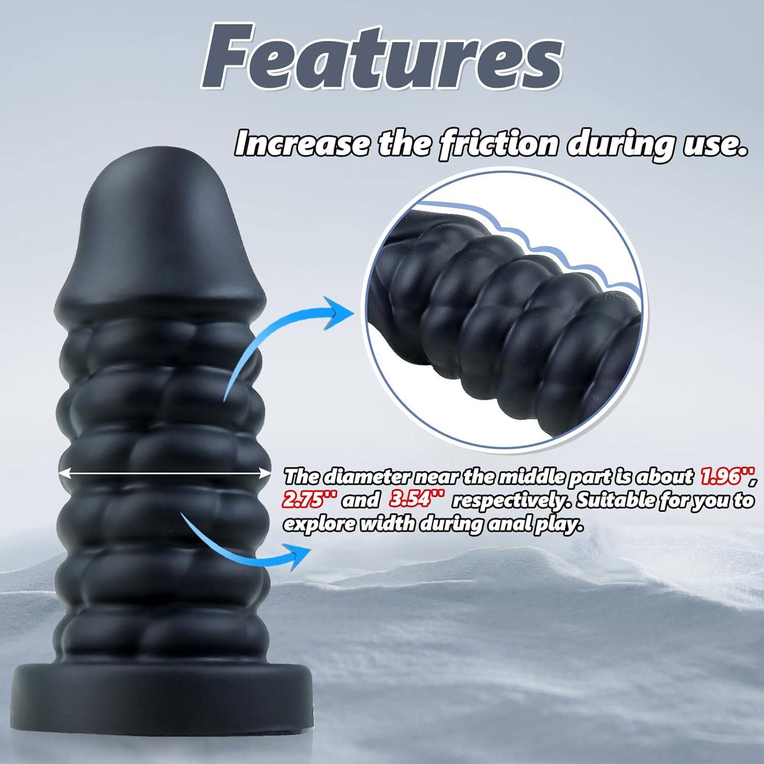 10 Inch Big Black Anal Dilation Dildo - Tarisss Sex Toy Store
