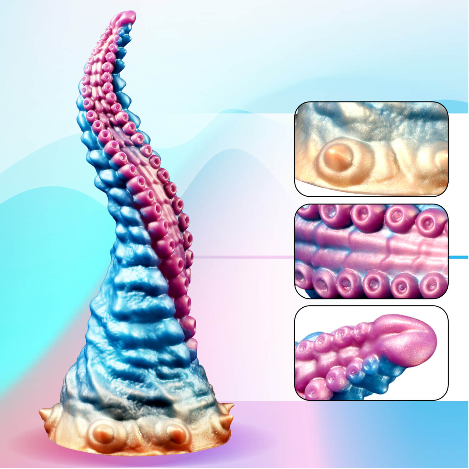 10 Inch Spiral Texture Fantasy Tentacle Dildo - Tarisss Sex Toy Store