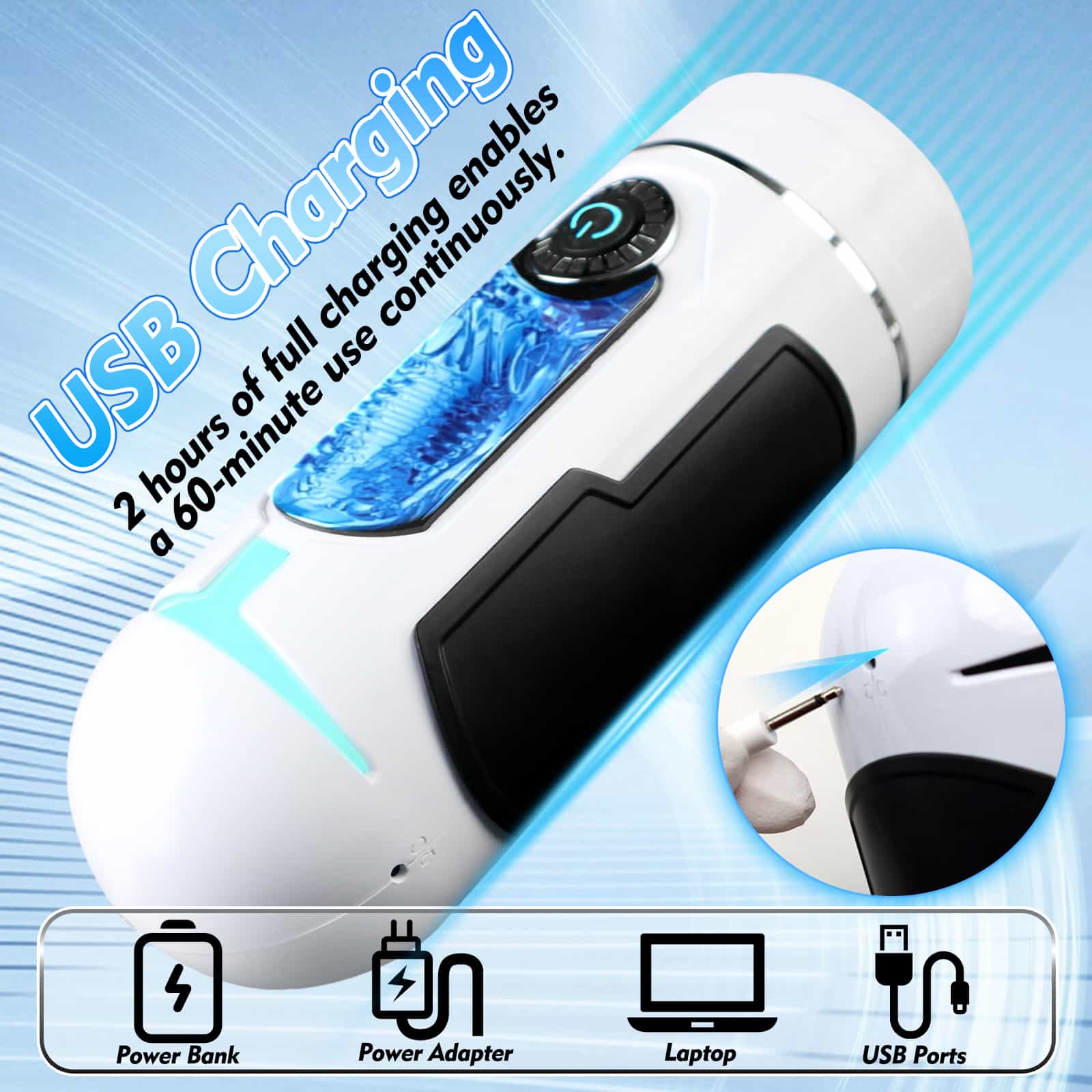 10 Vibration Modes Penis Sleeve Male Vibrating Masturbator - Tarisss Sex Toy Store