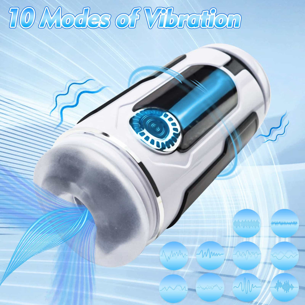 10 Vibration Modes Penis Sleeve Male Vibrating Masturbator - Tarisss Sex Toy Store