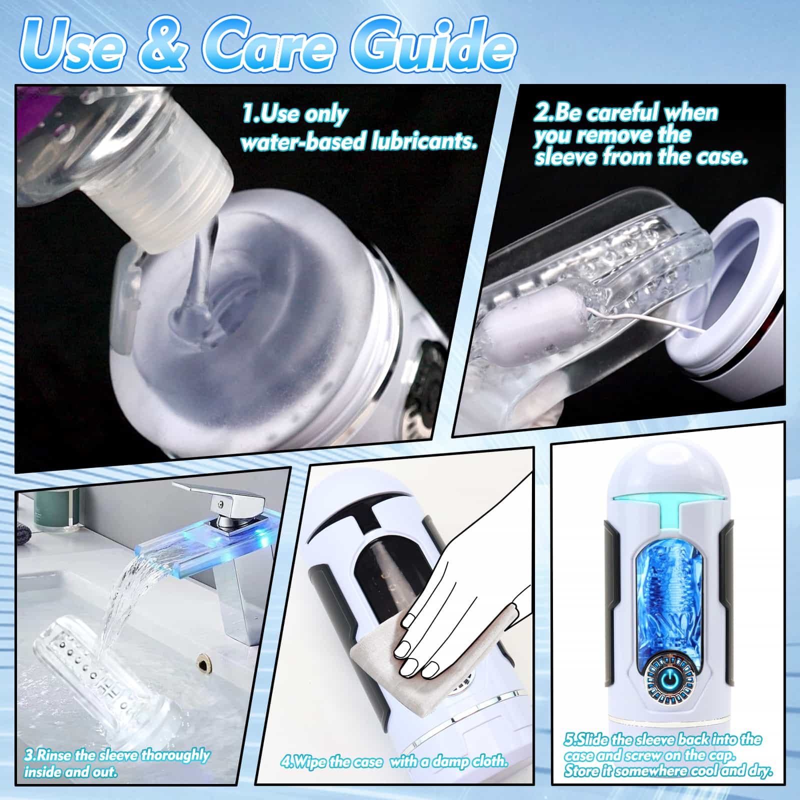 10 Vibration Modes Penis Sleeve Male Vibrating Masturbator - Tarisss Sex Toy Store
