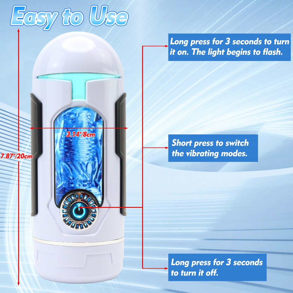 10 Vibration Modes Penis Sleeve Male Vibrating Masturbator - Tarisss Sex Toy Store