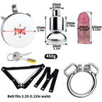 Inverted Cock Cage – Flat Sissy Silicone Dildo Chastity Lock