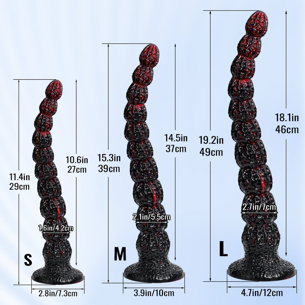 Ultra-Long Anal Bead Chain – Walnut Heavy Fetish Silicone Plug S/M/L | Domlust
