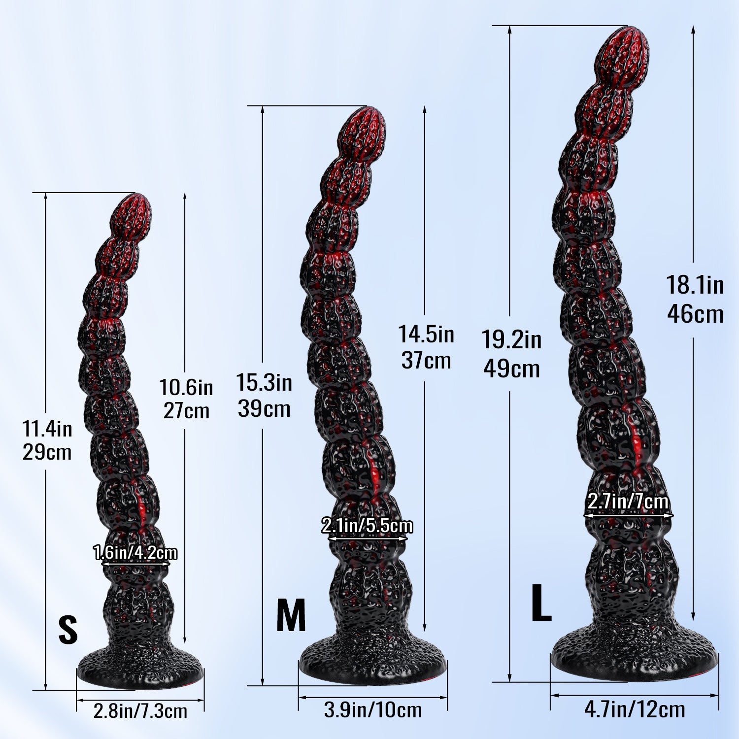 Ultra-Long Anal Bead Chain – Walnut Heavy Fetish Silicone Plug S/M/L | Domlust