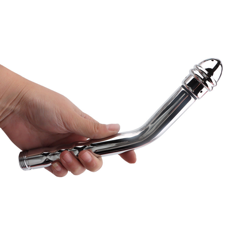 Metal Bidet Anal Douche Cleansing Kit - Faucet Enema Stainless Butt Cleaner with 3 Changing Head