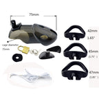Electric Shock Chastity Cage for Men – Black Plastic, No Power Adapter